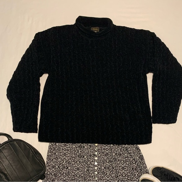 Vintage 90’s Creative Oversized Large Chenille Sweater - Picture 4 of 8